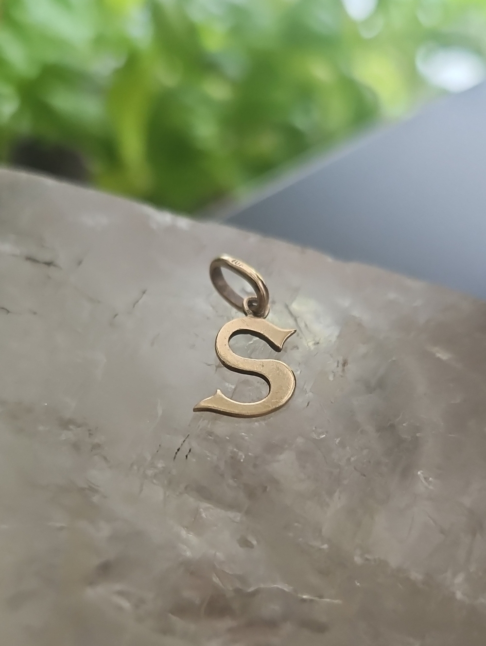 Vintagr 10k Gold Letter 'S' Initial Pendant Charm - Women's Jewelry
